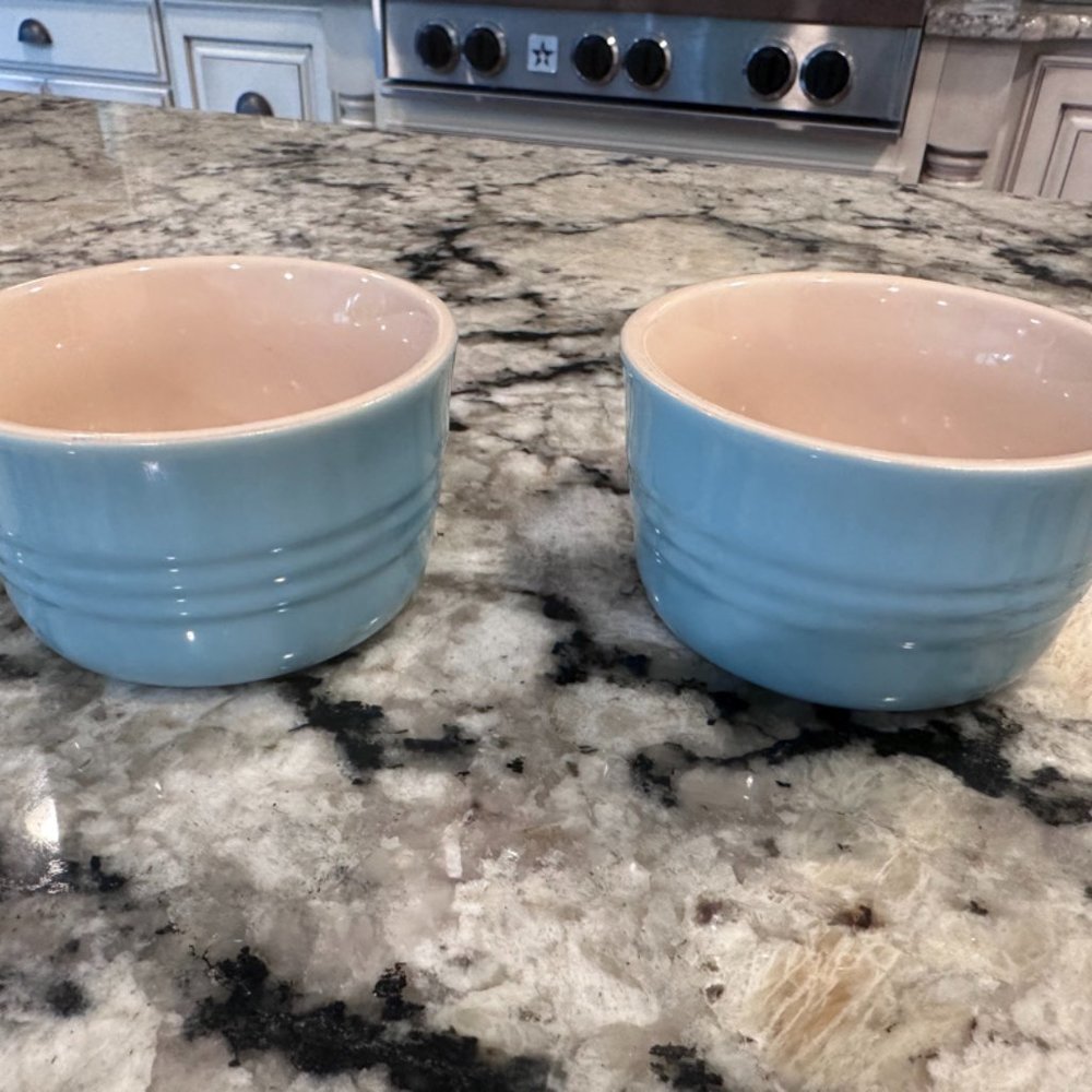 Le Creuset Set of 2 Sky Blue Stackable Ramekins
